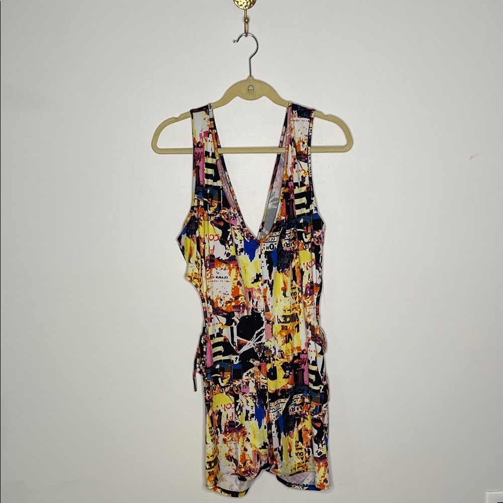 Minette Multicolor Abstract Romper - Picture 5 of 6